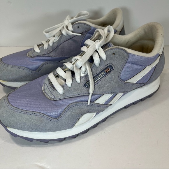 Reebok Women's Classic Nylon Sneaker 10 Purple/Light Grey - Casual Running Shoe - Picture 4 of 9